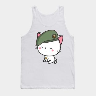 Green Beret Angora Cat Tank Top